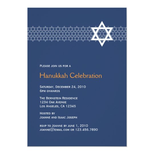 Shining Star Hanukkah Party Invitation