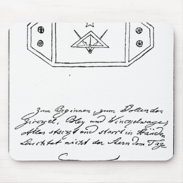 Shining star over square and Compass and lead Mouse Pad (Front)