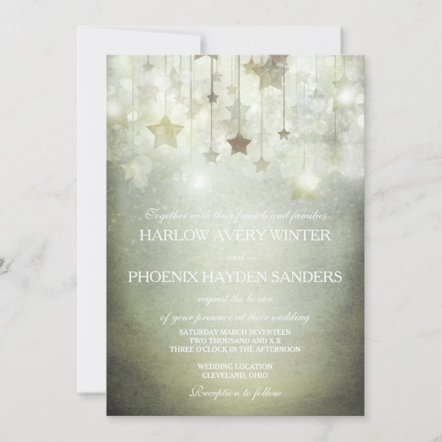 Shining Stars Wedding Invite (Front)