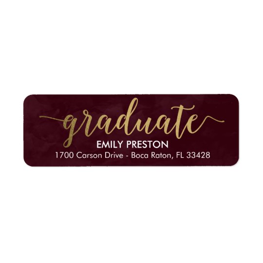 Shining Strong Editable Colour Graduation Label Return Address Label