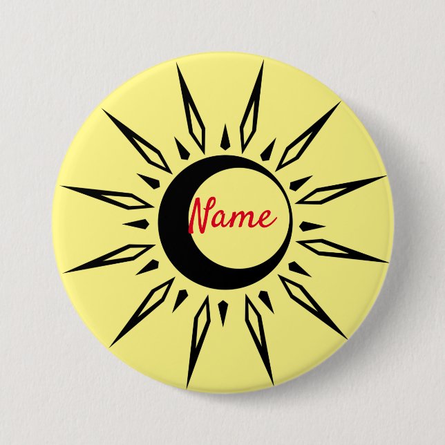 Shining Sun Crescent Moon Thunder_Cove 7.5 Cm Round Badge (Front)