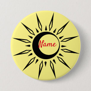 Shining Sun Crescent Moon Thunder_Cove 7.5 Cm Round Badge