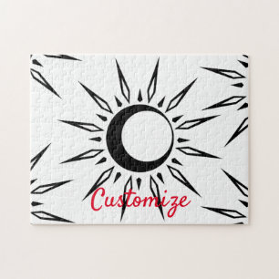 Shining Sun Crescent Moon Thunder_Cove Jigsaw Puzzle