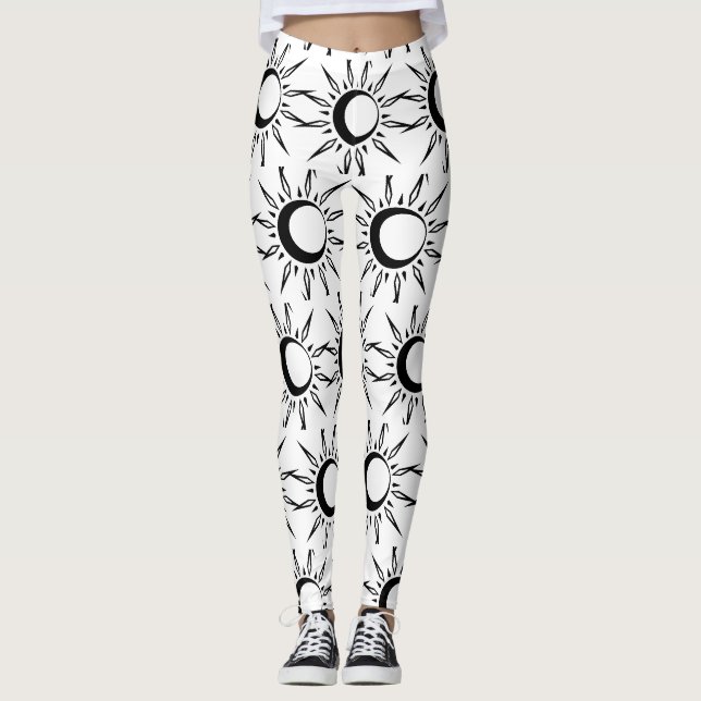 Shining Sun Crescent Moon Thunder_Cove Leggings (Front)