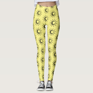 Shining Sun Crescent Moon Thunder_Cove yellow Leggings