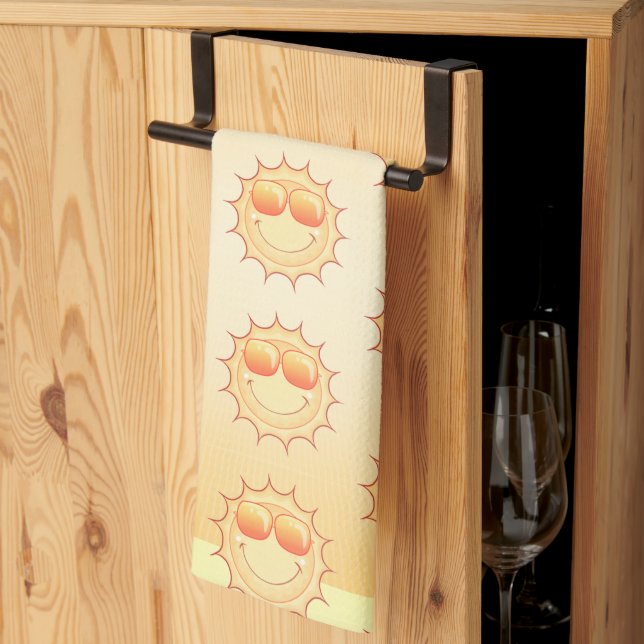 Shining Sun Pattern Tea Towel (Thirds Fold)