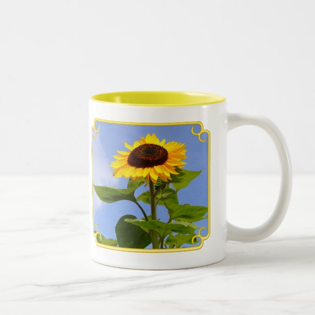 Shining Sunflower Two-Tone Coffee Mug (Right)