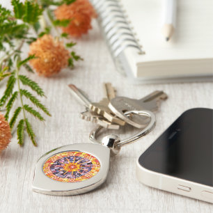 Shining Through Mixed Media Mosaic Key Ring