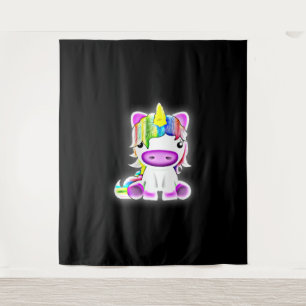 Shining Unicorn Unicorn Gift Idea for Kids Tapestry