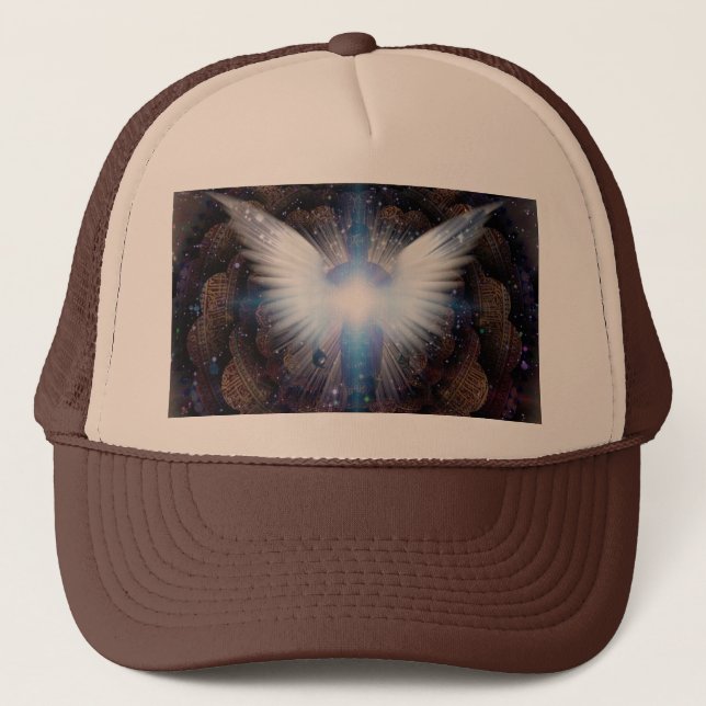 Shining wings and aura trucker hat (Front)