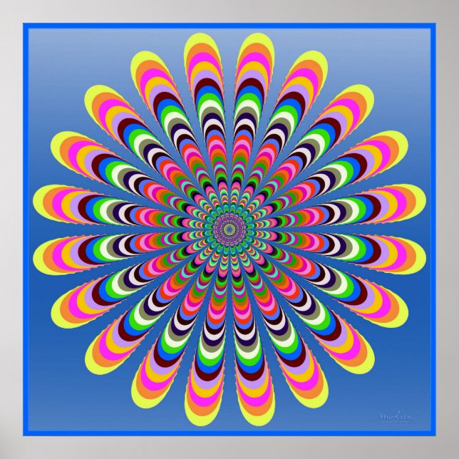 Shining Yellow Blue Green Red Poster (Front)
