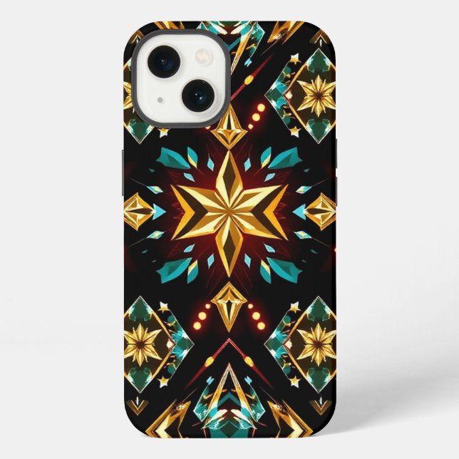 Shining Yellow Diamond Pattern Phone  iPhone Case (Back)