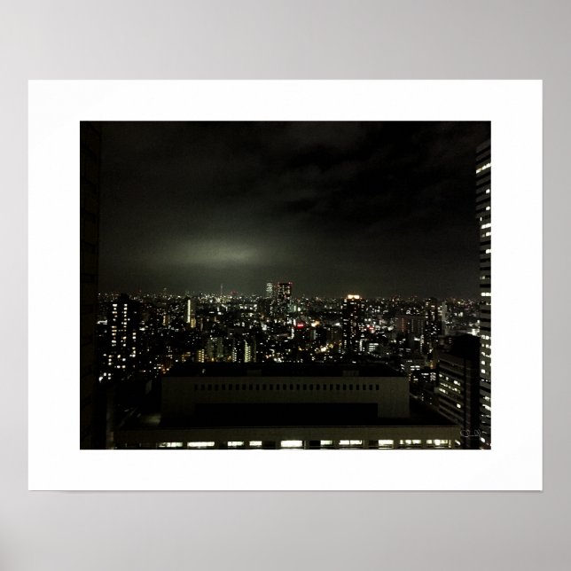 "Shinjiku, Tokyo, Japan by Night." -  Poster (Front)