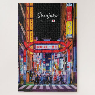 Shinjuku, Japan - Kabukicho Neon Street Jigsaw Puzzle