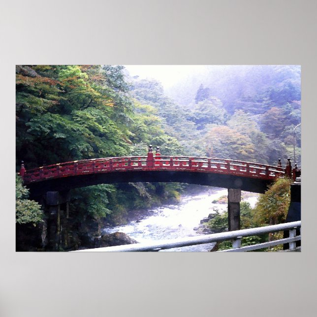 Shinkyo Bridge, Nikko, Japan Poster (Front)