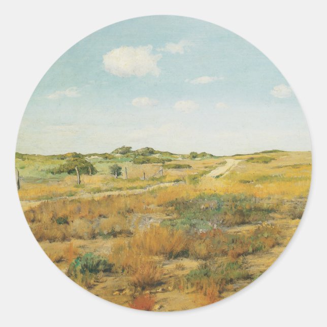 Shinnecock Hills by William Merritt Chase Classic Round Sticker (Front)