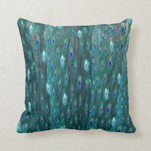 Shinny Peacock Feathers Cushion
