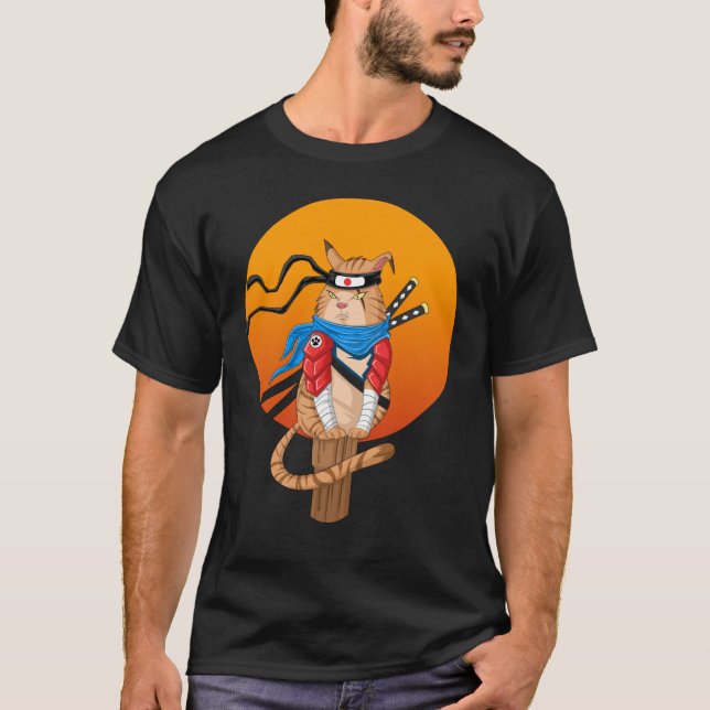 Shinobi cat T-Shirt (Front)