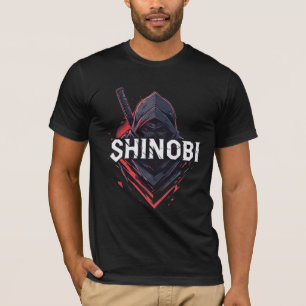 Shinobi Dark Ninja Gaming Mascot Graphic - Japanes T-Shirt