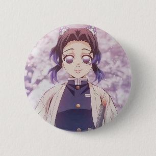Shinobu Kocho brooch from the anime Demon Slayer 6 Cm Round Badge