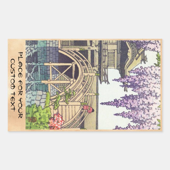 Shinto and its Architecture, Kameido Bridge Kawase Rectangular Sticker (Front)