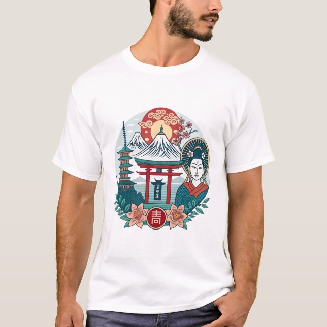 SHINTO DEITIES & SHRINES T-Shirt (Front)