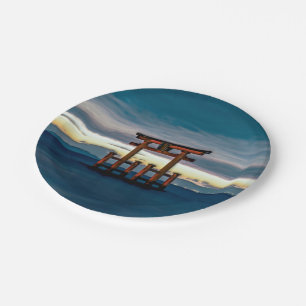 Shinto Shrine-Torii-Japanese Gate Paper Plate
