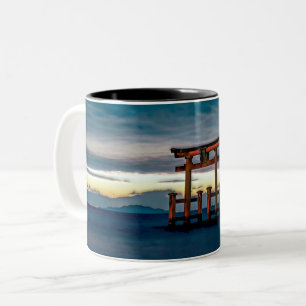 Shinto Shrine-Torii-Japanese Gate Two-Tone Coffee Mug