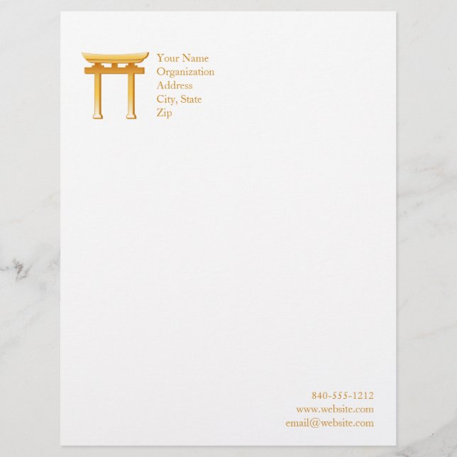 Shinto Symbol Letterhead Design (Front)