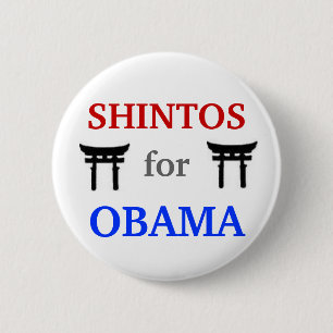 Shintos for Obama 2012 button