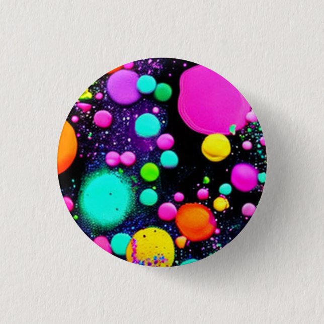 shiny Abstract art 3 Cm Round Badge (Front)