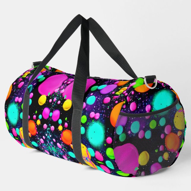 shiny Abstract art Duffle Bag (Right Corner)