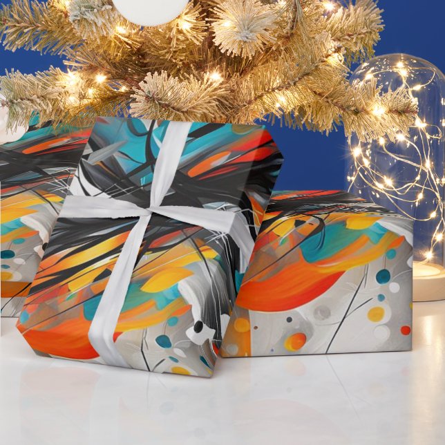 Shiny Abstract Shapes Wrapping Paper (Holidays)