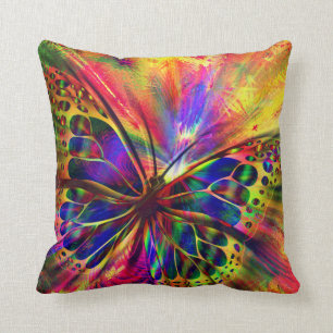 Shiny And Colourful Butterfly Cushion