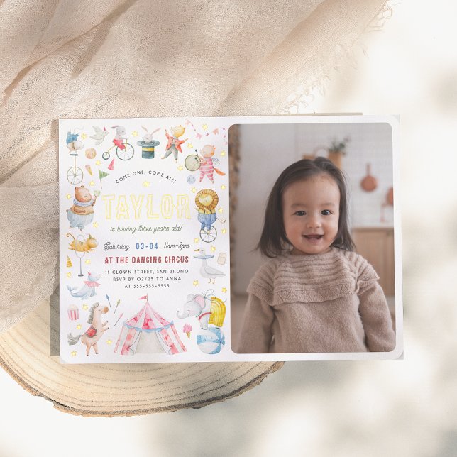 Shiny Animal Circus Carnival Photo Birthday Party (Creator Uploaded)