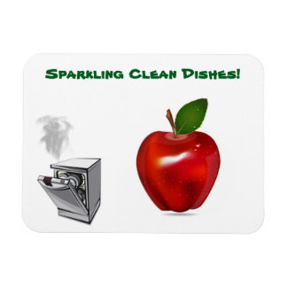 Shiny Apple Clean Dishes Sign Magnet