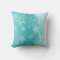Shiny Aqua Turquoise Decorative Throw Pillow
