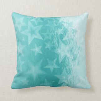 Shiny Aqua Turquoise Decorative Throw Pillow