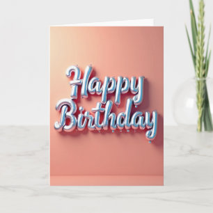 Shiny Balloon Birthday Card