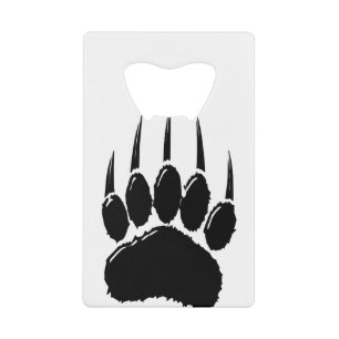 Shiny Black Bear Paw Print