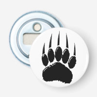 Shiny Black Bear Paw Print