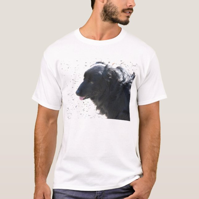 shiny black dog T-Shirt (Front)