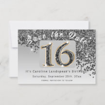 Shiny Black Glitter for Sweet 16 Party