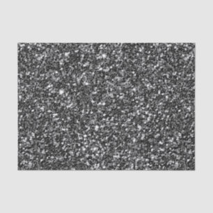 Shiny Black Glitter Tissue Paper