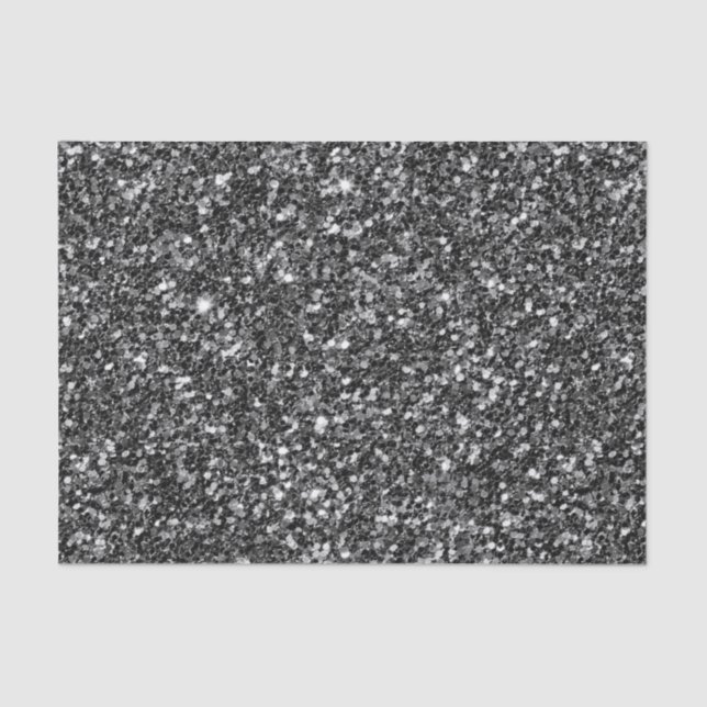 Shiny Black Glitter Tissue Paper (Front)