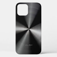 Shiny Black Metallic Print Stainless Steel Look