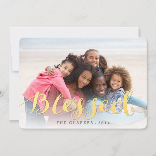 Shiny Blessings | Holiday Photo Card (Front)