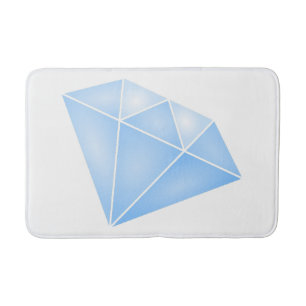 Shiny Blue Diamond Carat Bath Mat