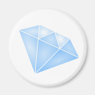 Shiny Blue Diamond Carat Magnet