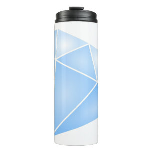 Shiny Blue Diamond Carat Thermal Tumbler